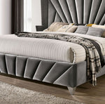 Carissa Gray Fabric King Bed (Oversized)