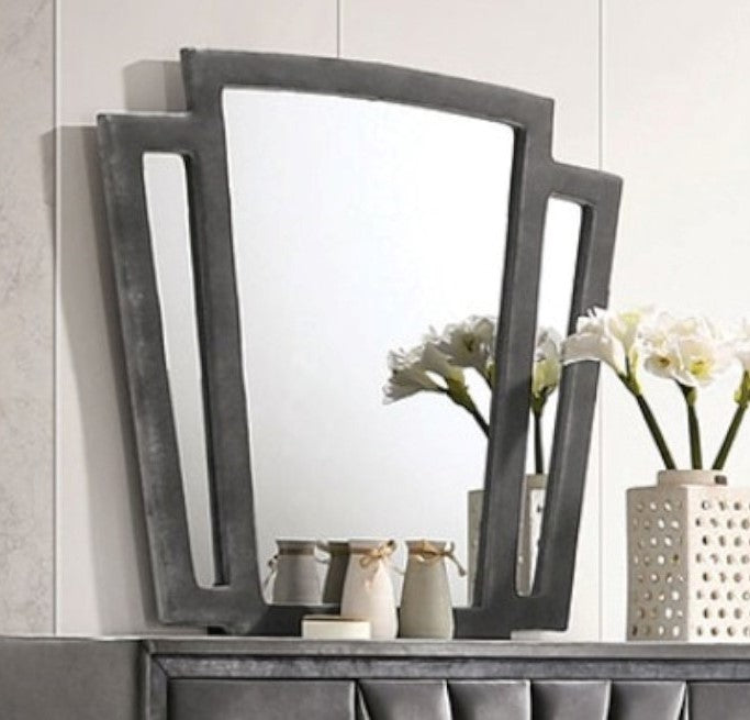 Carissa Gray Fabric Upholstered Dresser Mirror