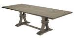 Carlie 7-Pc Gray Linen/Wood Dining Table Set