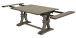 Carlie 7-Pc Gray Linen/Wood Dining Table Set