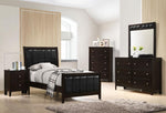 Carlton Cappuccino Wood 6-Drawer Dresser