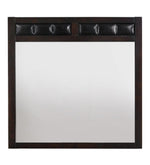 Carlton Cappuccino Wood/Black Leatherette Dresser Mirror