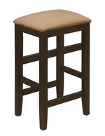 Carmina 4 Microfiber Peat/Brown Wood Counter Height Stools