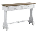 Carminda Antique White Wood Console Table