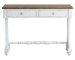 Carminda Antique White Wood Console Table