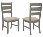 Carolyn 7-Pc Gray Wood Dining Table Set