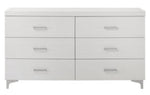 Casilda White Wood 6-Drawer Dresser