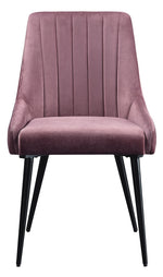 Caspian 2 Pink Fabric/Black Metal Side Chairs