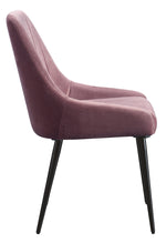 Caspian 2 Pink Fabric/Black Metal Side Chairs