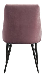 Caspian 2 Pink Fabric/Black Metal Side Chairs