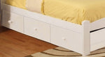 Cassie White Wood Twin Bunk Bed with Drawers