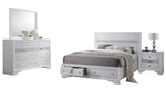 Catherine White Wood Full Storage Bed