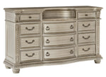 Cavalier Silver Wood 11-Drawer Dresser