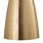 Celeste Ribbed Side Table with Gold Finish Metal Base