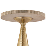 Celeste Ribbed Side Table with Gold Finish Metal Base