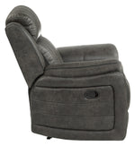 Centeroak Gray Microfiber Manual Recliner