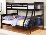 Chapman Black Wood Twin/Full Bunk Bed