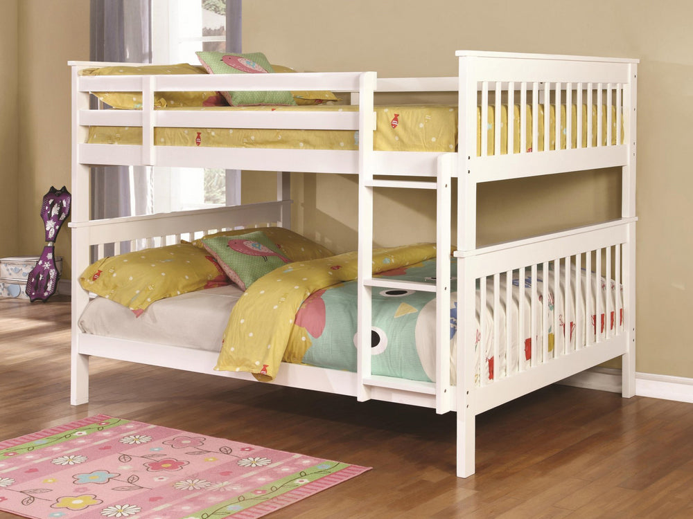 Chapman White Wood Full/Full Bunk Bed