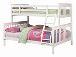 Chapman White Wood Twin/Full Bunk Bed with Twin Trundle