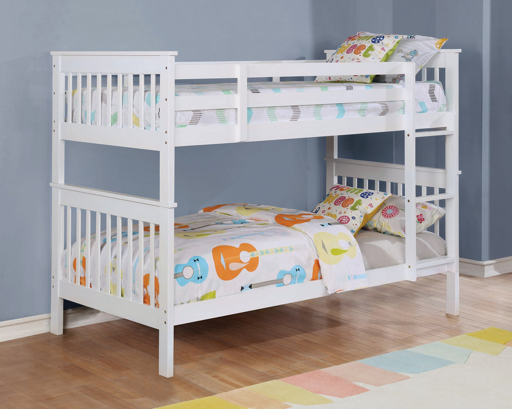 Chapman White Wood Twin/Twin Bunk Bed