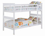 Chapman White Wood Twin/Twin Bunk Bed with Twin Trundle