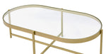 Charrot Clear Glass/Gold Finish Metal Coffee Table