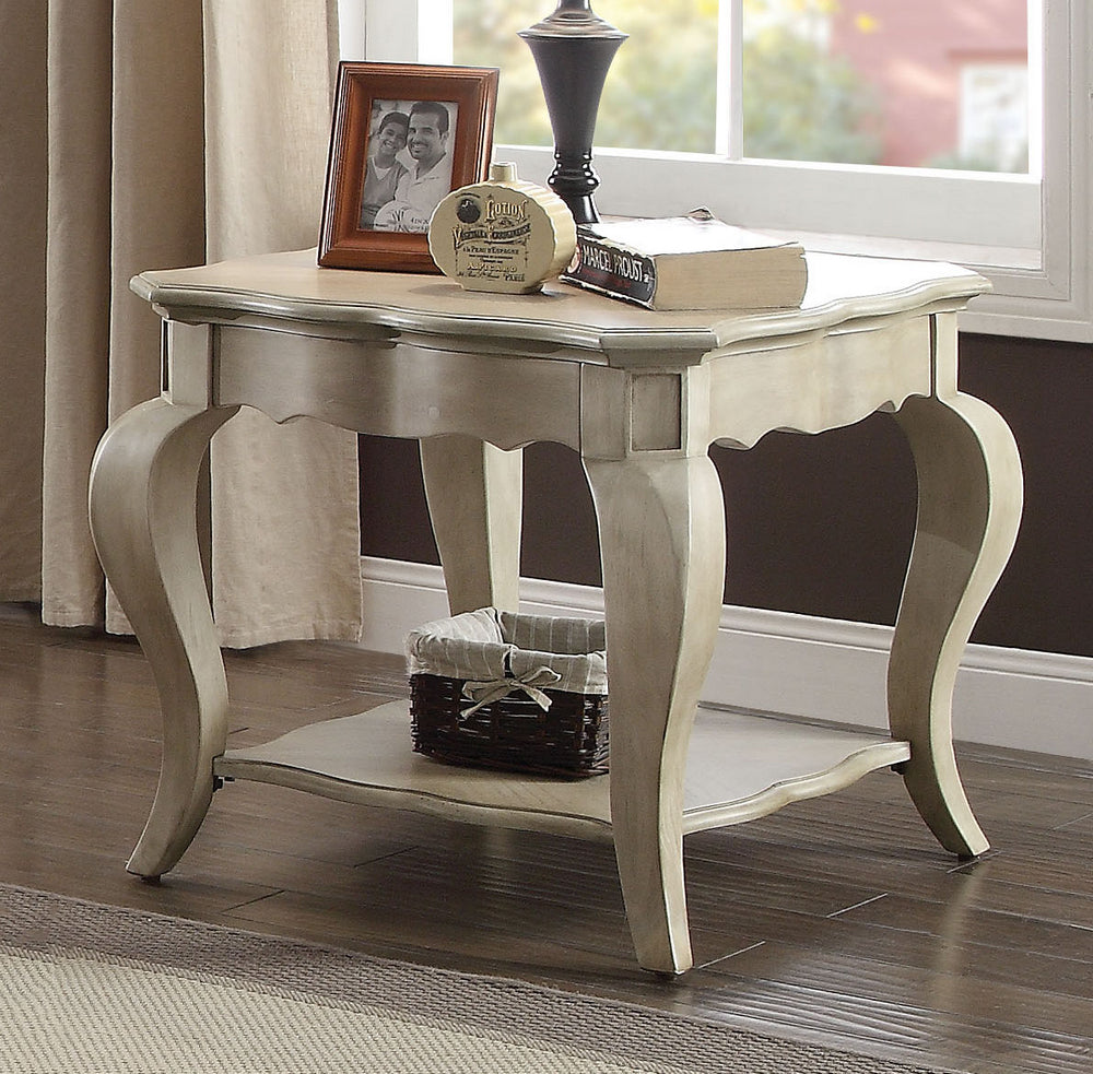 Chelmsford Antique Taupe Wood Rectangular End Table