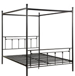 Chelone Black Metal Queen Canopy Bed