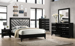 Chelsie Black Wood 6-Drawer Dresser