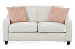 Christine 2-Pc Beige Woven Chenille Sofa Set