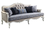 Ciddrenar Blue/Beige Fabric Sofa (Oversized)