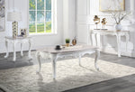 Ciddrenar White Marble/Resin End Table