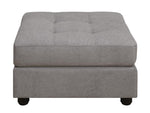 Claude Dove Chenille Square Ottoman