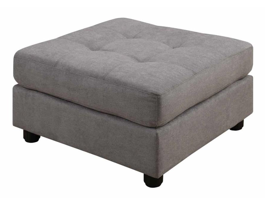 Claude Dove Chenille Square Ottoman