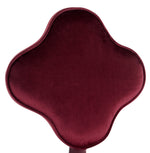 Clover Red Velvet/Metal Office Chair