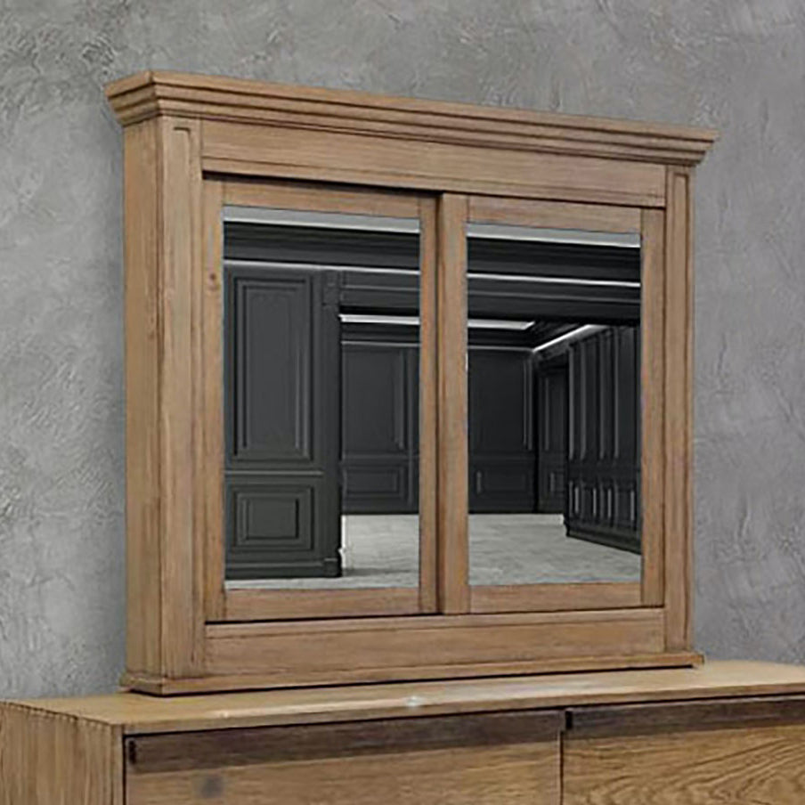 Coimbra Rustic Natural Tone Cabinet Mirror