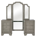 Colchester Driftwood Gray Wood Vanity Dresser w/ Mirror