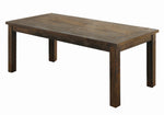 Coleman Rustic Golden Brown Wood Rectangular Dining Table