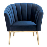 Colla Modern Blue Velvet Accent Chair