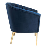 Colla Modern Blue Velvet Accent Chair