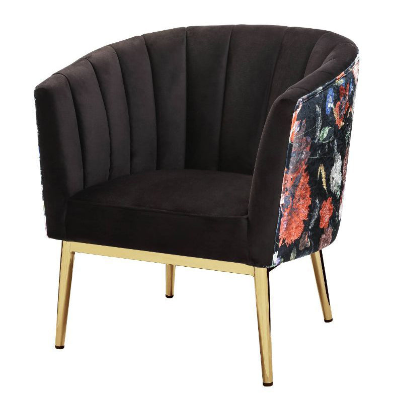 Colla Modern Black Velvet Accent Chair