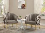 Colla Modern Gray Velvet Accent Chair