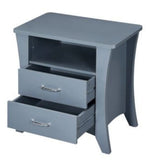 Colt Gray Wood 2-Drawer Nightstand