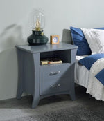 Colt Gray Wood 2-Drawer Nightstand