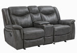 Conrad 2-Pc Breathable Leatherette Manual Recliner Sofa Set