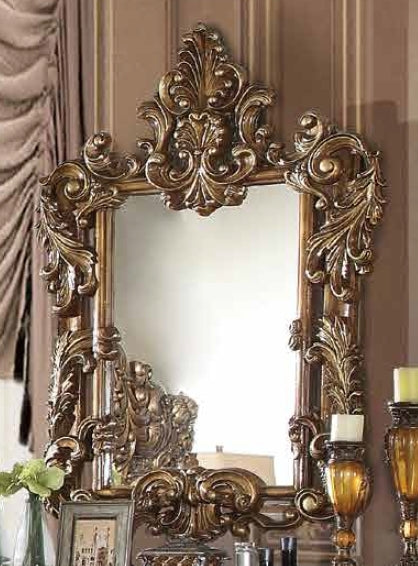 Constantine Brown/Gold Wood Dresser Mirror