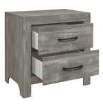 Corbin Gray Wood 2-Drawer Nightstand