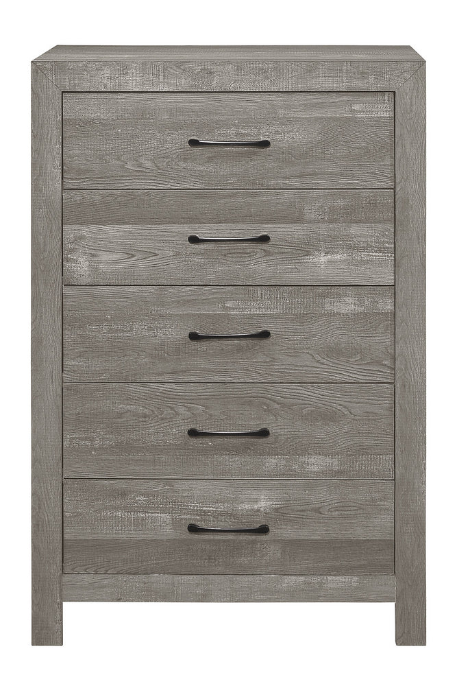 Corbin Gray Wood 5-Drawer Chest