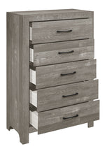 Corbin Gray Wood 5-Drawer Chest