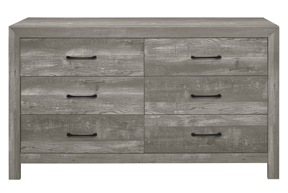 Corbin Gray Wood 6-Drawer Dresser